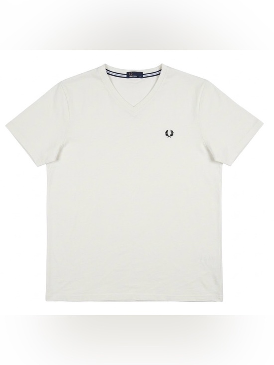 Other - Fred Perry 100% cotton logo men’s comfort soft casual white v neck t shirt Sz XL